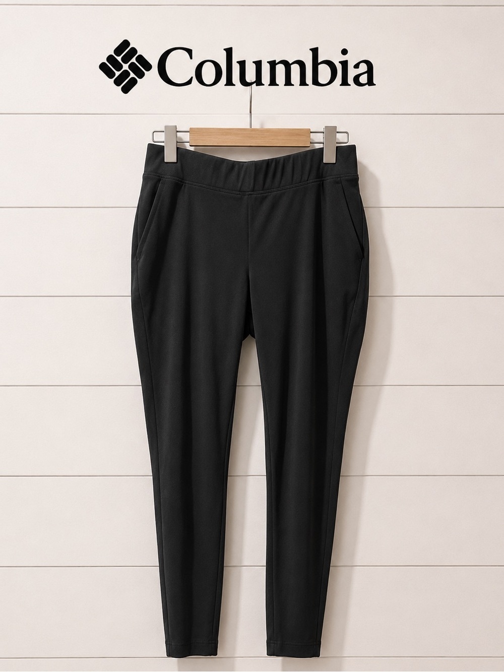 COLUMBIA Black Fleece Pants Size L